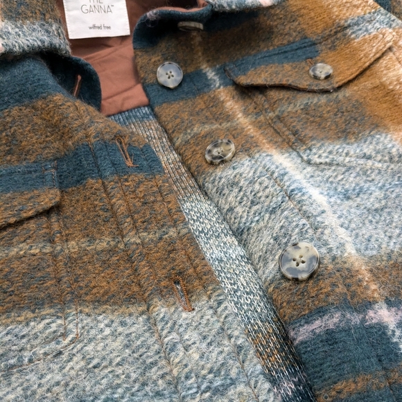 💚💙🤎 Aritzia Wilfred Free Wool Blend Relaxed The Ganna Shirt Jacket, XS, NWT - Picture 14 of 15